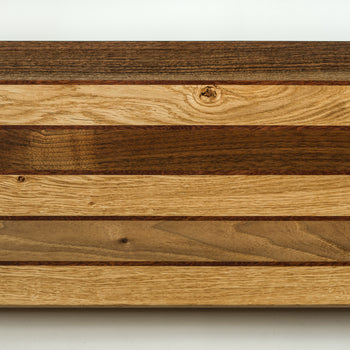 Brett aus Eiche/Walnuss/Bubinga 59x29
