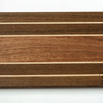 Brett aus Eiche, Walnuss, Bubinga 59x29