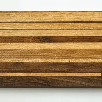 Brett aus Nussbaum und Eiche 59x29
